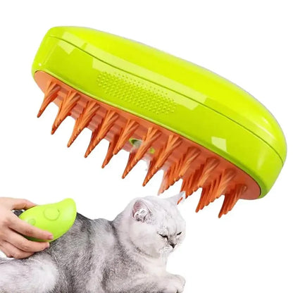 VIRAL 3-in-1 Electric Pet Grooming Brush: Steams, Massages, and Removes Hair